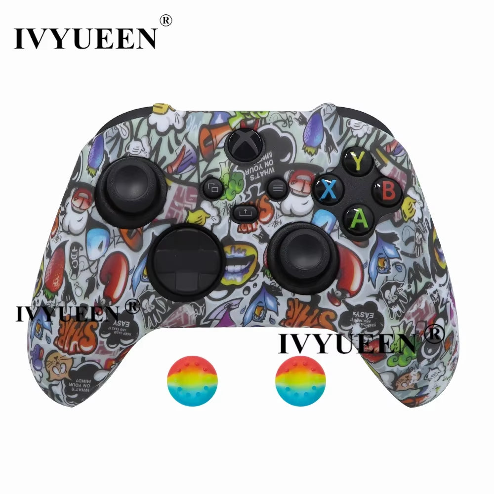 Silicone Case for Xbox Series X S Controller Protective Skin Gamepad Rubber Skin Thumb Grips Cap Joystick Cover Shell
