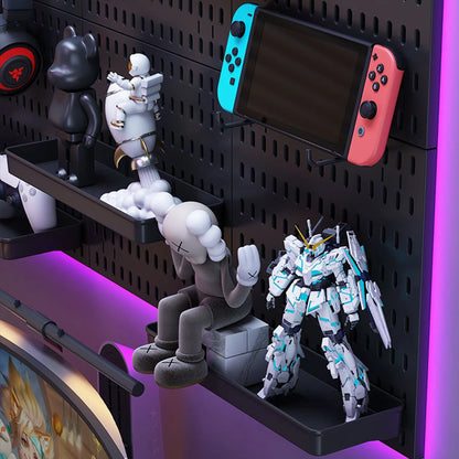 Multifunctional Pegboard Wall Organizer PP 30X30Cm Set Heavy Load Modular Design Gaming Peripheral Storage Hooks Shelves Detachable Accessories