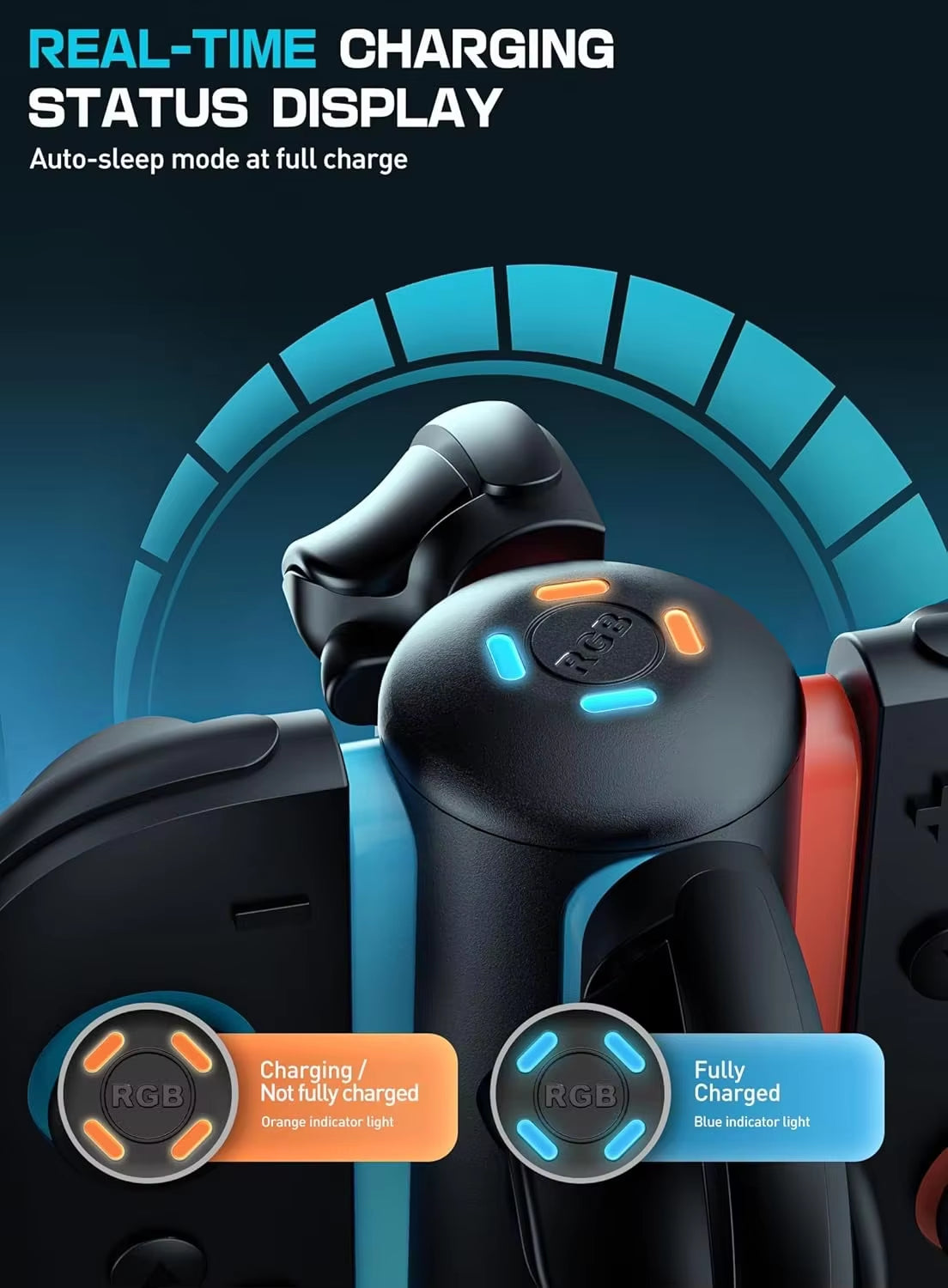 For NS 2 Magnetic 4-In-1 Charger Station for Switch 2 Joy Con Accessories, Switch2 Joycon Controller Stand Fast Charging Dock