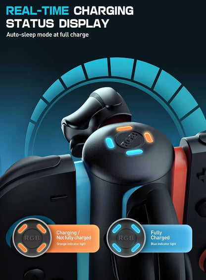 For NS 2 Magnetic 4-In-1 Charger Station for Switch 2 Joy Con Accessories, Switch2 Joycon Controller Stand Fast Charging Dock