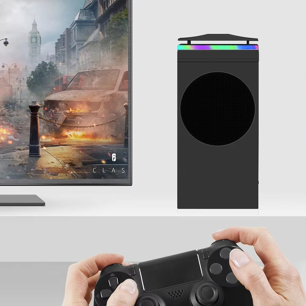 Game Console Cooling Fan Cooler for Xbox Series S Console Accessory Top Dust Proof Cover3 Gears Heat Dissipation RGB Fan Cooler