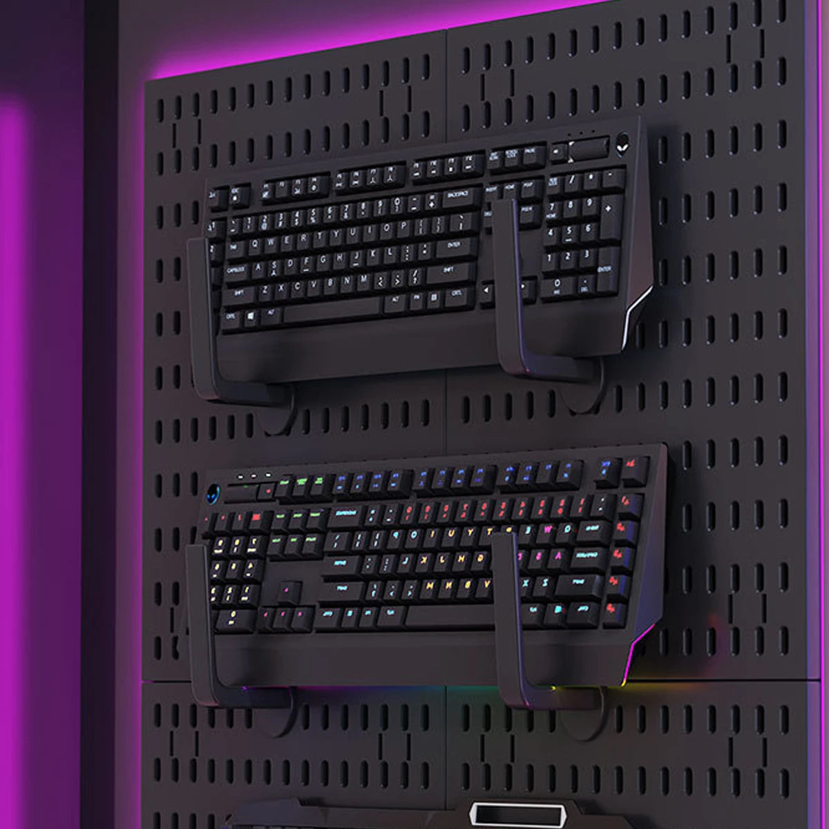 Multifunctional Pegboard Wall Organizer PP 30X30Cm Set Heavy Load Modular Design Gaming Peripheral Storage Hooks Shelves Detachable Accessories