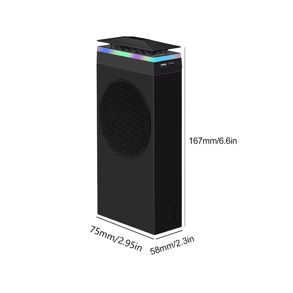 Game Console Cooling Fan Cooler for Xbox Series S Console Accessory Top Dust Proof Cover3 Gears Heat Dissipation RGB Fan Cooler