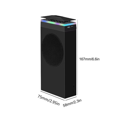 Game Console Cooling Fan Cooler for Xbox Series S Console Accessory Top Dust Proof Cover3 Gears Heat Dissipation RGB Fan Cooler