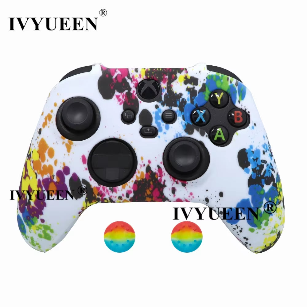 Silicone Case for Xbox Series X S Controller Protective Skin Gamepad Rubber Skin Thumb Grips Cap Joystick Cover Shell