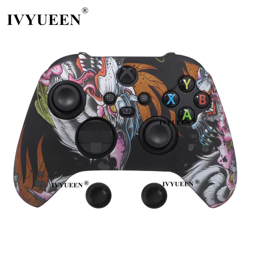Silicone Case for Xbox Series X S Controller Protective Skin Gamepad Rubber Skin Thumb Grips Cap Joystick Cover Shell