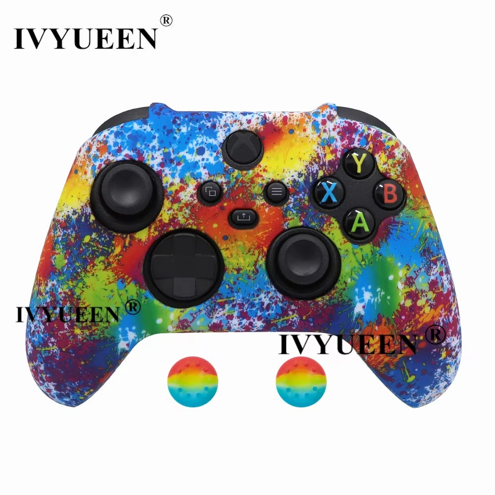 Silicone Case for Xbox Series X S Controller Protective Skin Gamepad Rubber Skin Thumb Grips Cap Joystick Cover Shell
