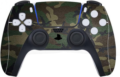 Army Green Camouflage Full Set Skin Decal for Ps5 Console Digital Edition, Sticker Vinyl Decal Cover for Ps5 Controller & Charging Station & Headset & Media Remote
