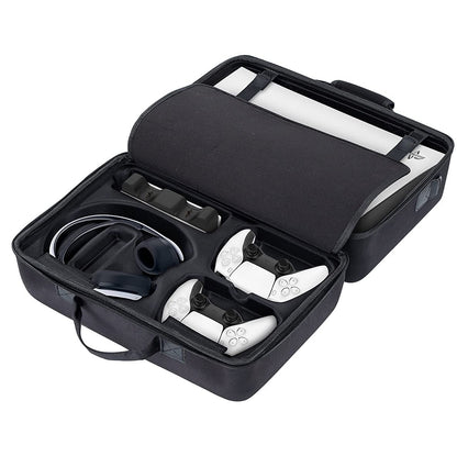 Carrying Case for PS5 Hard Shell Carry Case Travel Bag, Portable Protective Case Compatible with PS5 Console, Controller and Accessories (Black),43*27*21Cm16.93*10.63*8.27In