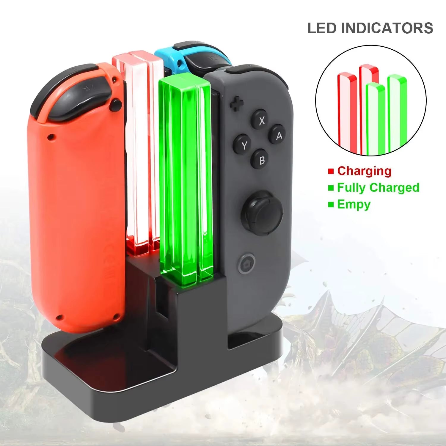 DOBE Charging Dock Compatible with Switch for Joy Con & OLED Model Controller with Lamppost LED Indication TNS-875