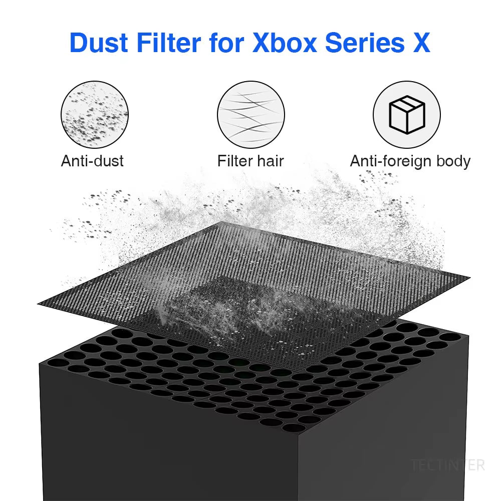 Dust Filter Cover Compatible with Xbox Series X Gaming Console Cooling Fan Filter Dustproof Cover Accessories for Xbox Series X