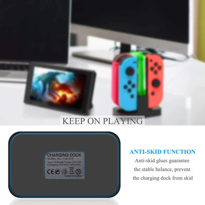 DOBE Charging Dock Compatible with Switch for Joy Con & OLED Model Controller with Lamppost LED Indication TNS-875