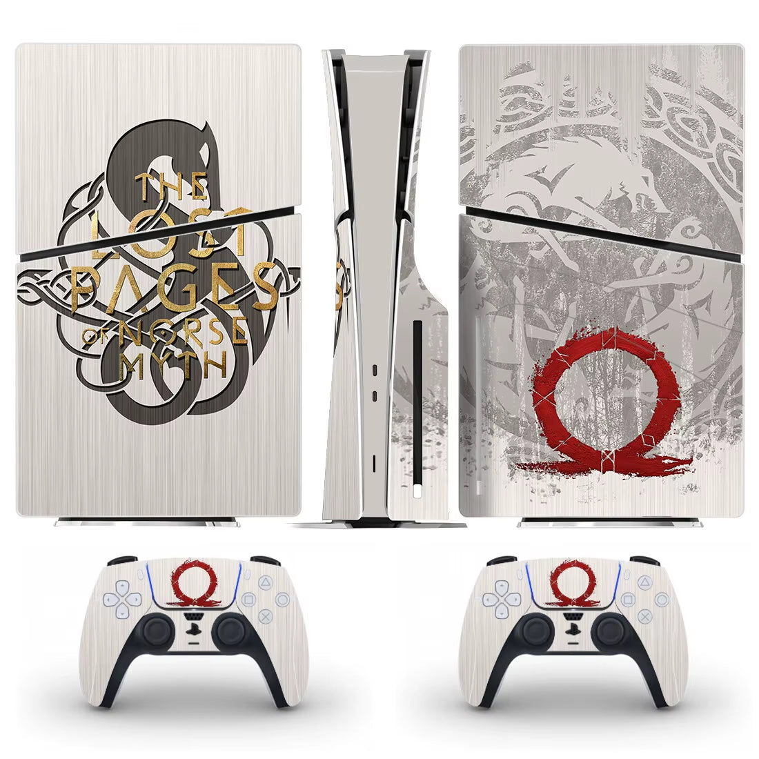 God of War Game PS5 Slim Disc Skin Sticker Decal Cover for Console and 2 Controllers New PS5 Slim Disk Skin Vinyl