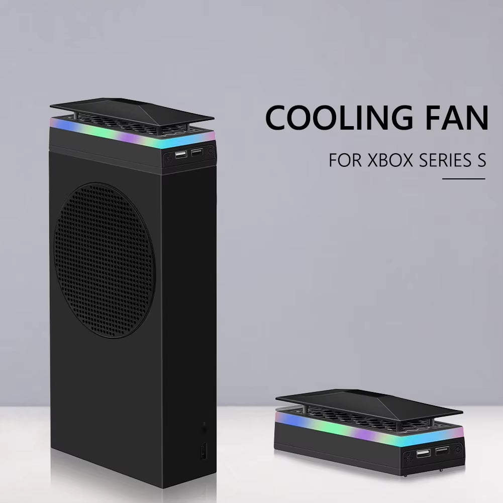 Game Console Cooling Fan Cooler for Xbox Series S Console Accessory Top Dust Proof Cover3 Gears Heat Dissipation RGB Fan Cooler