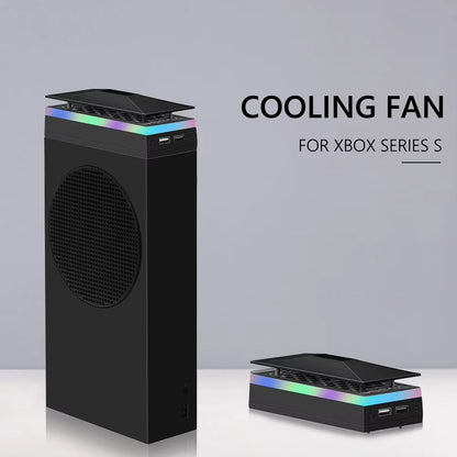 Game Console Cooling Fan Cooler for Xbox Series S Console Accessory Top Dust Proof Cover3 Gears Heat Dissipation RGB Fan Cooler