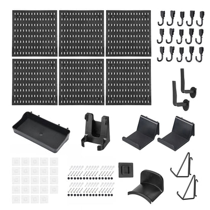 Multifunctional Pegboard Wall Organizer PP 30X30Cm Set Heavy Load Modular Design Gaming Peripheral Storage Hooks Shelves Detachable Accessories