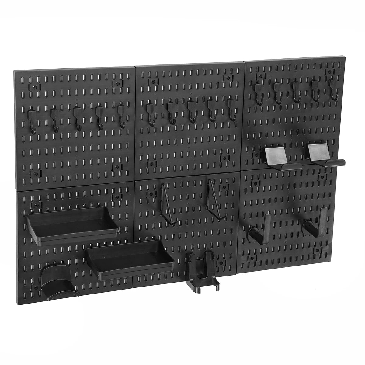 Multifunctional Pegboard Wall Organizer PP 30X30Cm Set Heavy Load Modular Design Gaming Peripheral Storage Hooks Shelves Detachable Accessories