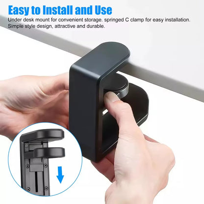 Universal 360° Rotating Headphone Stand Desktop Headset Holder PC Gaming Wall Mount Desk Hanger Hook for Earphone Controller