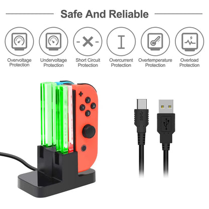 DOBE Charging Dock Compatible with Switch for Joy Con & OLED Model Controller with Lamppost LED Indication TNS-875