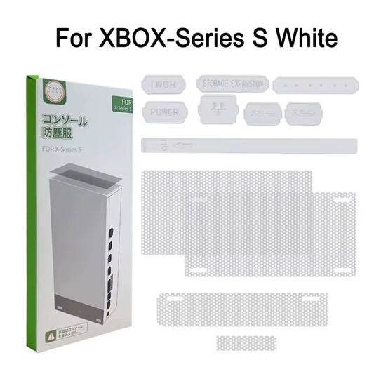 Dust Proof Mesh Filter Jack Stopper Kit Cover for Xbox Series X/S Game Accessories Console Anti-Dust Silicone Plugs Accessories