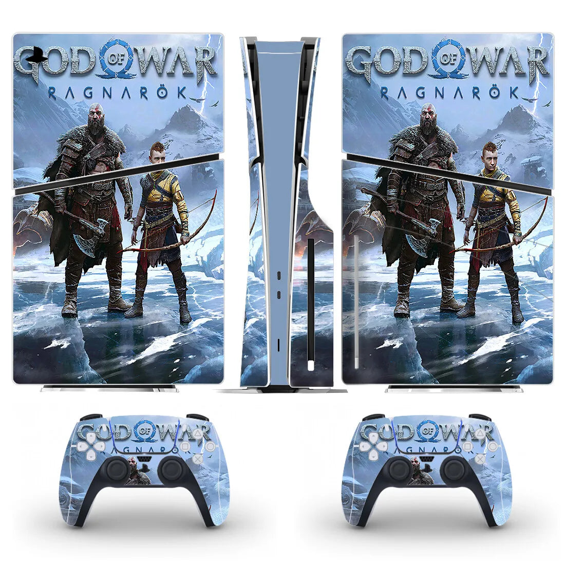 God of War Game PS5 Slim Disc Skin Sticker Decal Cover for Console and 2 Controllers New PS5 Slim Disk Skin Vinyl