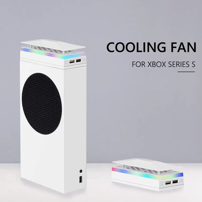 Game Console Cooling Fan Cooler for Xbox Series S Console Accessory Top Dust Proof Cover3 Gears Heat Dissipation RGB Fan Cooler