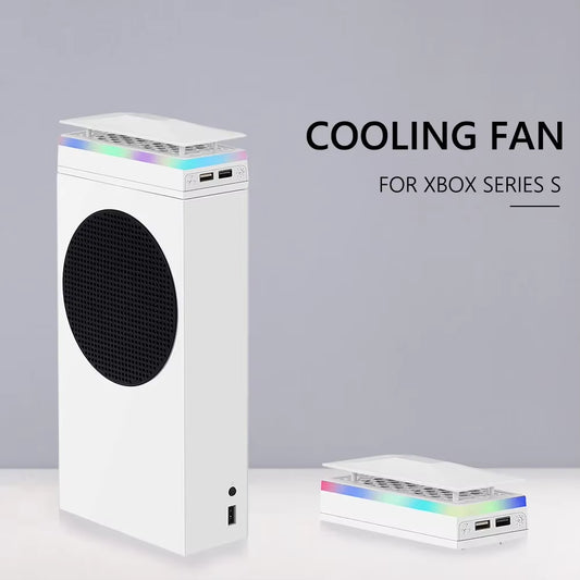 Game Console Cooling Fan Cooler for Xbox Series S Console Accessory Top Dust Proof Cover3 Gears Heat Dissipation RGB Fan Cooler